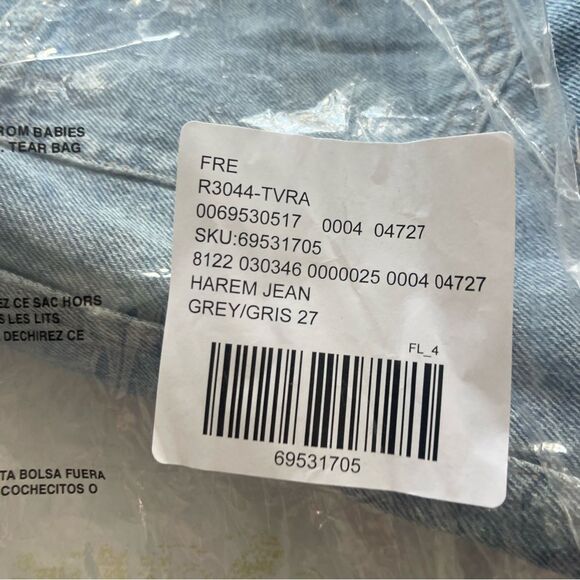 Sandrine Rose / Free People Grey Harem Jeans NWT - Picture 12 of 12